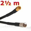2,5 m Verbindungskabel FME-Stecker auf SMA-Stecker, H155...