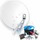 SAT-Paket f�r 4 Teilnehmer mit 80cm HQ SAT Spiegel...