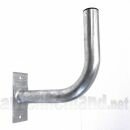 Stahl Wandhalter 25x23 cm, Rohr � 38 mm f�r kleine Antennen