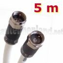 5 m Kabelmodem- u. SAT Receiver-Anschlusskabel mit Cabelcon F-59 CX3 3.9 HP und �ren HD 083, 3-fach geschirmt