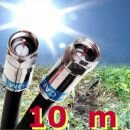 10 m Outdoor F-Anschlusskabel, PE, schwarz, 3fach...