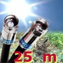 25 m Outdoor F-Anschlusskabel, PE, schwarz, 3fach...