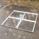 Stahl Standfu� / Flachdachst�nder Typ 2 f�r Masten � 60-76 mm, max 3,5� bzw 10� neigbar