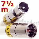 7,5 m Anschlusskabel IECM auf F-Quick, u. a. passend f�r Horizon-Box, mit Cabelcon Steckern, 3fach geschirmtem Kabel, PVC wei�, Class A+, 115 dB