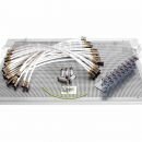 F-Quick Montageset für Multischalter Typ 0512 / 1 Satellit auf 12 Teilnehmer inkl. Lochblech - Montageplatte 40x60 cm