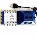TeleDis TS 51-8 T 22kHz - Multischalter 1 Satellit an 8 Teilnehmer, terr. aktiv, Quad-LNB-f�hig 