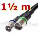 1,5 m Antennenkabel IECM-IECF, schwarz, WISI DS 37 U 0150