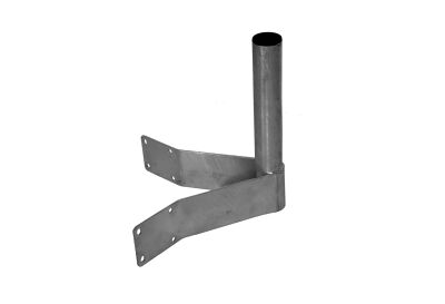 Stahl Hauseckwandhalter / Eck-Wandhalter, Rohr Ø 60x3mm, feuerverzinkter Stahl