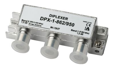 DPX-1-862/950 Sat-Einschleuseweiche / Diplexfilter 1x Terrestrisch, 1x SAT