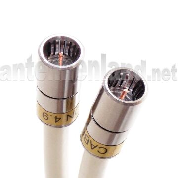 F-Quick- Jumperkabel Patchkabel, Cabelcon-FSC-Stecker, 3fach geschirmtes RG6 Kabel, PVC weiß, Klasse A - verschiedene Längen