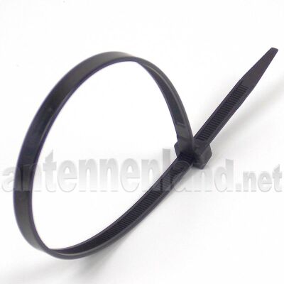 Kabelbinder 4,5 x 200 mm, Polyamid, schwarz, UV-beständig