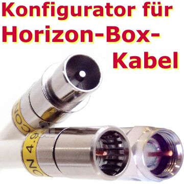 Anpassbares F-Quick / IECM Kabel für neue Horizon-Box ab 2013 - 7mm RG6 Kabel Ören HD 103