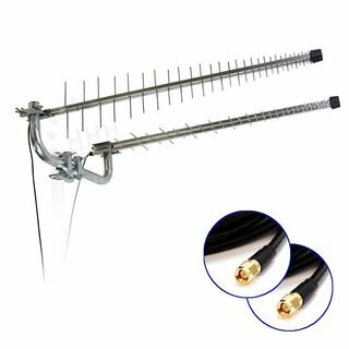 3H-LTE-DUO58 LTE-Paket - 2x Universalantenne 58 Elemente, SMA-Stecker, 698-2700 MHz 9-11 dB(i) + Doppelausleger