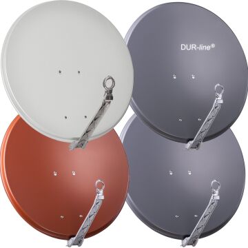 80 cm DUR-line Select 75/80 Alu - Sat-Antenne mit 75/80 cm Aluminium-Reflektor in 3 Farben