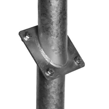 Stahl Wandhalter 70 x 50 cm bzw. Standfuß 120 cm Rohr Ø 76 mm