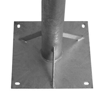 Stahl Wandhalter 70 x 50 cm bzw. Standfuß 120 cm Rohr Ø 76 mm