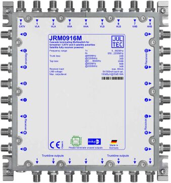 Jultec JRM0916M - Multischalter 2 Satelliten an 16...