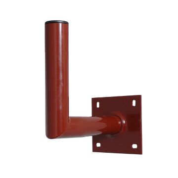 Aluminium-Wandhalter 25 cm, rot, Rohr Ø 50 mm