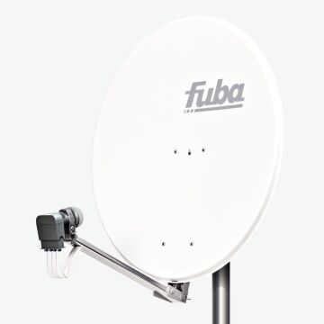 Fuba DAL 800 W - Sat-Antenne mit 80 cm Aluminium-Reflektor, weiß