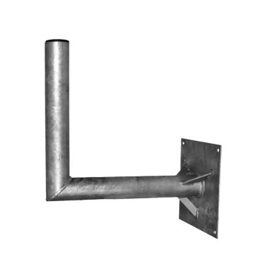 Wandhalter 60 cm, verstrebt, Rohr Ø 76,1x3,5 mm, feuerverzinkter Stahl, sehr stabil