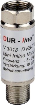 DUR-line V3018 - Mini Inline-Verstärker 18 dB...