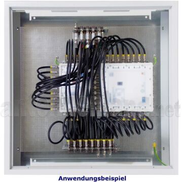 Antennenschrank / Montageschrank, hellgrau, 40x60x15 cm mit Lochblech-Montageplatte