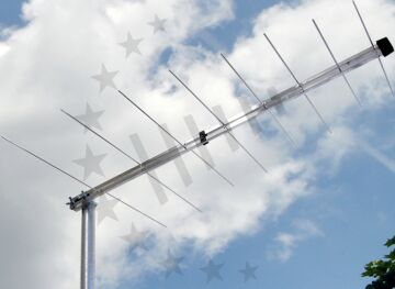 3H-VHF-16-LOG - logarithmische DAB+ / VHF Band III Außenantenne, 16 Elemente, 10 dB(i)